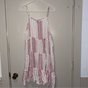 Pink and White Striped Dress